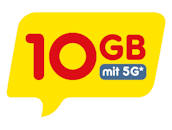 Teaser Tarife 10 GB 5G Netzabdeckung Sprechblase  | NettoKOM Tarife