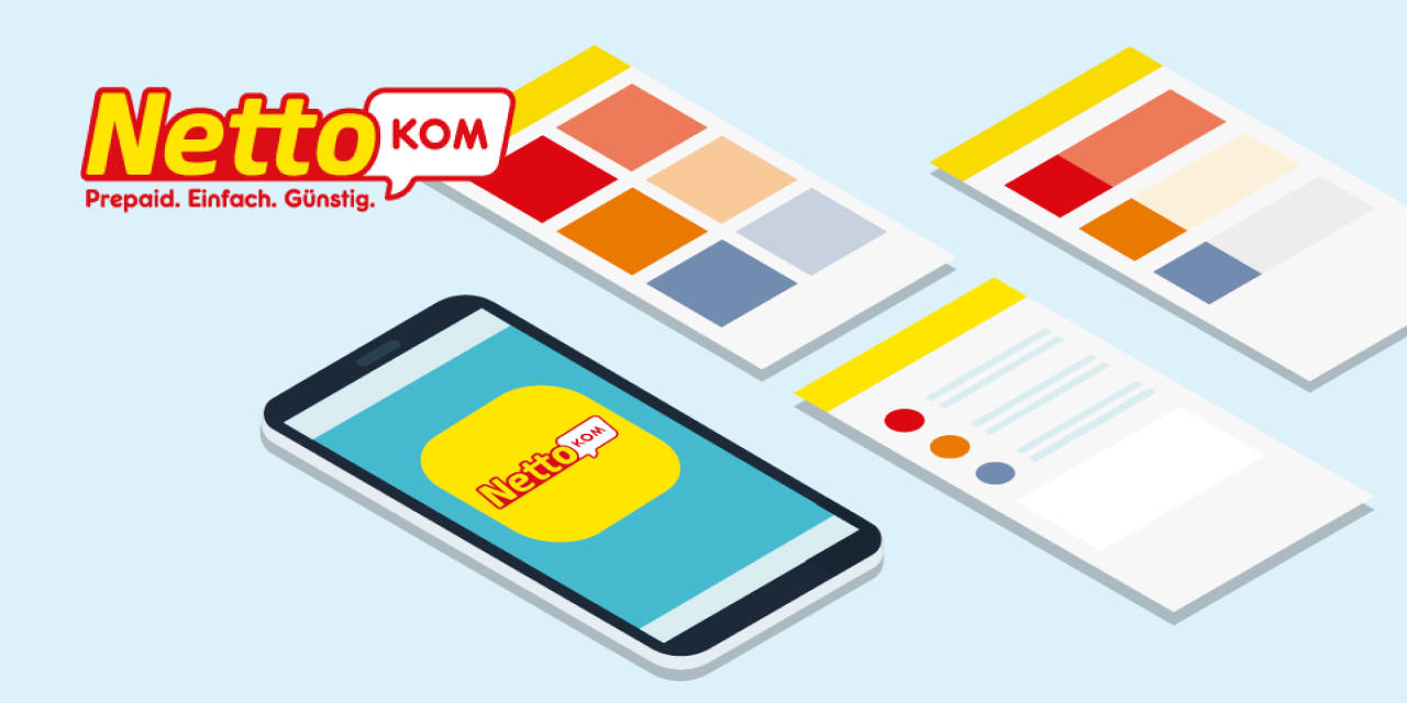 NettoKOM | Abbildung Smartphone Frame und App